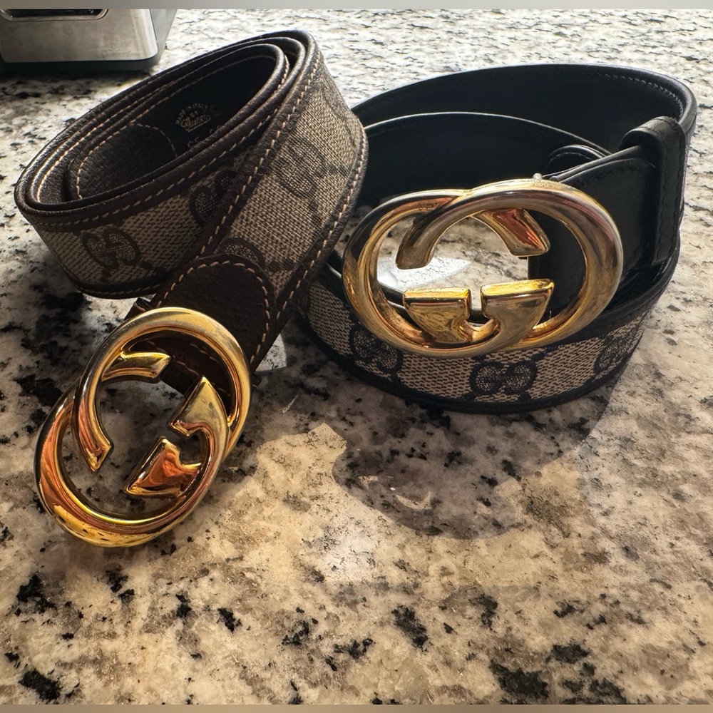 Vintage Gucci Leather Waist Belt - Picture 2 of 7
